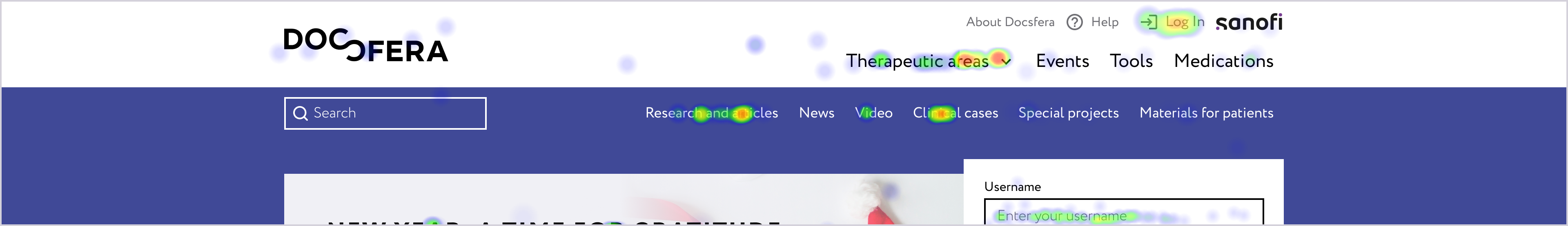 Previous navigation with interaction heatmap
