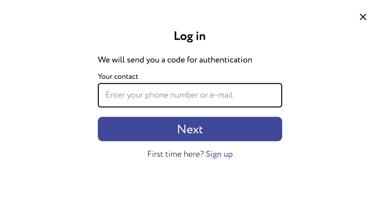 Enter contact step